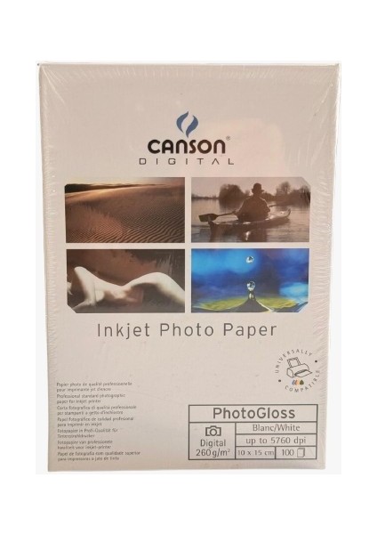 Inkjet Parlak Fotoğraf Kağıdı 10X15 260 gr 100 Adet