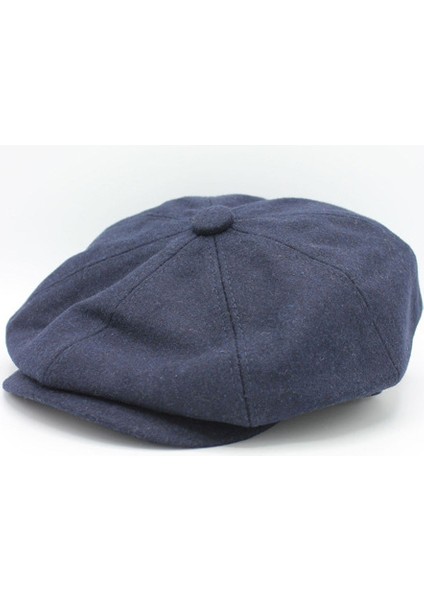 Ingiliz Kasket Dökümlü Standart Kışlık Yün Peaky Blinders Kasket Arkası Lastikli