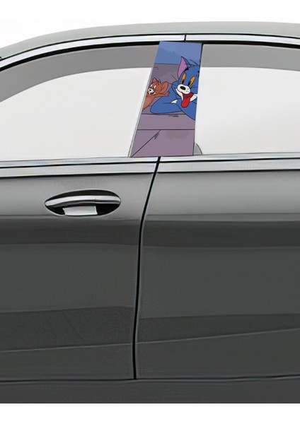 Araç Kapı Direk Kaplama Folyosu Desenli (Sağ Sol Takım) (2 Adet) - 22X50 cm