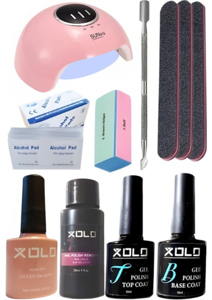 Kalıcı Oje Yapma Seti 20 Parça Klasik Renkler Top Base Top Coat Solüsyon Kronk Törpü Uv LED Seti