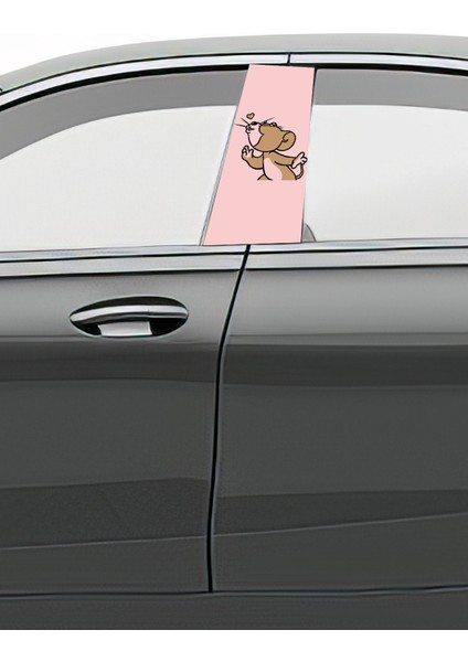 Araç Kapı Direk Kaplama Folyosu Desenli (Sağ Sol Takım) (2 Adet) - 22X50 cm