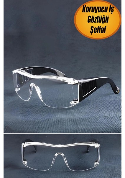 Iş Güvenlik Güvenliği Gözlüğü Lazer Uv Laboratuvar Koruyucu Kaynak Gözlüğü Korumalı Gözlük Şeffaf