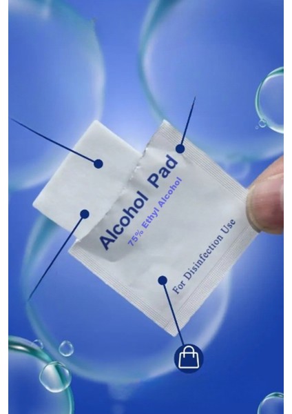 Ithal 50 Adet Alkollü %75 Ethyl Alcohol Günlük Genel Mendil Alkol Pedleri Çok Amaçlı Steril fırsatları