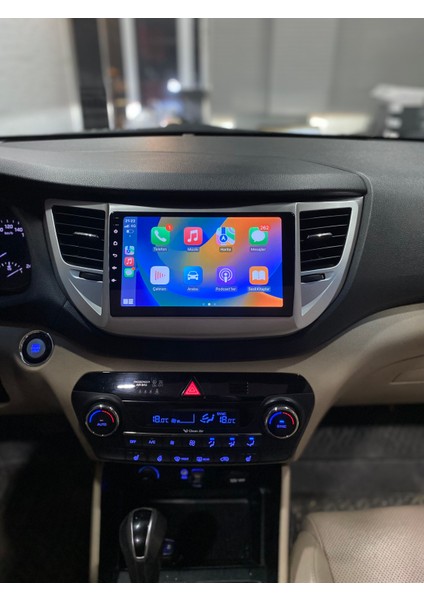 Hyundaı Tucson 2014-17 9"uyumlu Android Multimedia Gerçek 4/64 Kablosuz Carplay Geri Görüş Kameralı modelleri