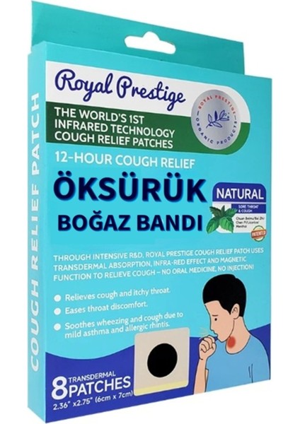 Mentollü Göğüs ve Boyun Bandı Boğaz Ferahlatıcı Destek Bandı 8 Adet