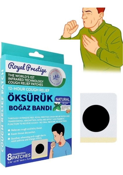Mentollü Göğüs ve Boyun Bandı Boğaz Ferahlatıcı Destek Bandı 8 Adet modelleri