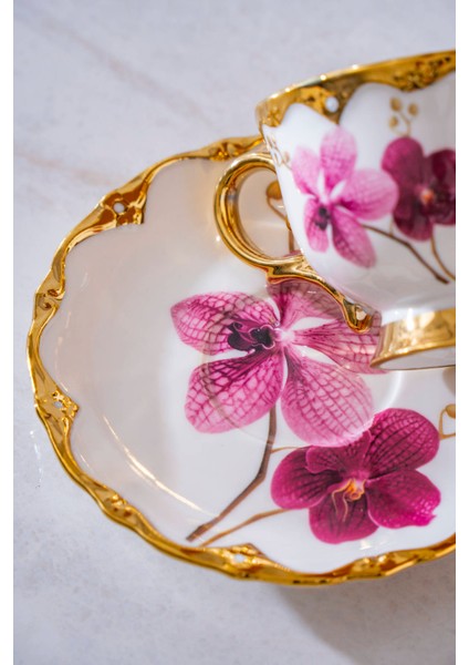 Saura 6 Kişilik Porselen Kahve Fincan Takımı - 90 ml fırsatları