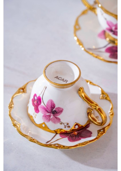 Saura 6 Kişilik Porselen Kahve Fincan Takımı - 90 ml indirimleri