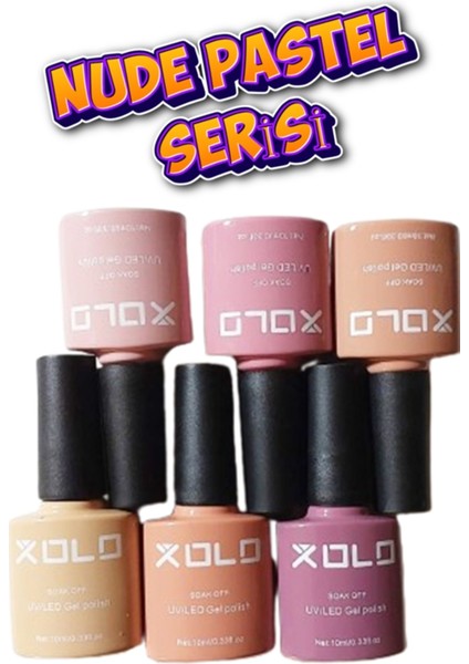 Nude Pastel Kalıcı Oje Seti 6X10ML 6 Farklı Renk Soak Of Polish Gel modelleri