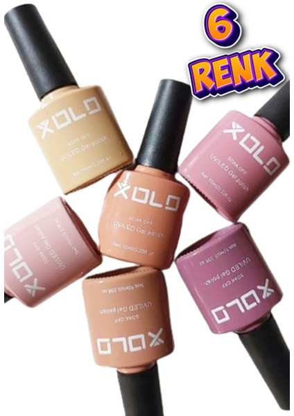 Nude Pastel Kalıcı Oje Seti 6X10ML 6 Farklı Renk Soak Of Polish Gel fırsatları