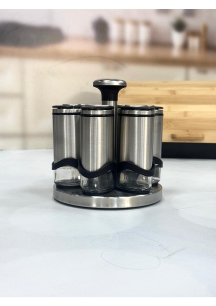 Basil 7 li 115 Ml Döner Standlı Baharat Seti