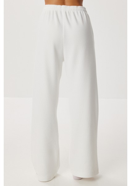 Çok Yumuşak Dokulu Selanik Eşofman Altı LUB0063 Kırık Beyaz indirimleri