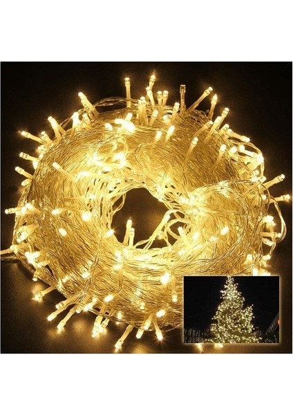 LED Işık 10 Metre Gün Işığı Parlak ve Doğal Ağaç Süsleme (Şeffaf Kablolu) indirimleri