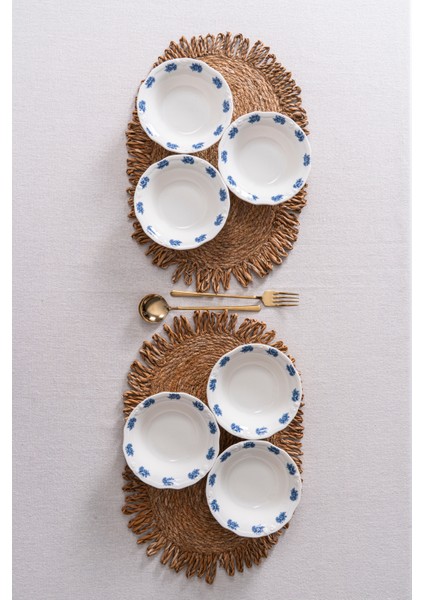 Vintage Flowers Blue 15 cm 6’lı Porselen Çorba Kasesi Seti fiyatları