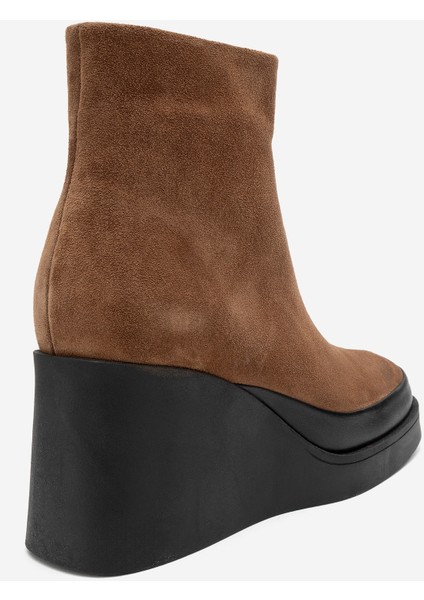 Lıvıa Taba Süet Hakiki Deri Kadın Dolgu Topuklu Bot indirimleri