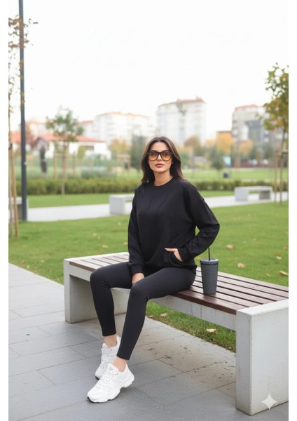 Günlük Uzun Kollu Bisiklet Yaka Basic Bluz/sweatshirt indirimleri