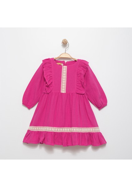 Kız Çocuk Dantel Detaylı Elbise