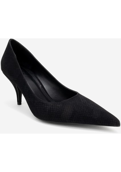 Marcus Siyah Desenli Kadın Topuklu Ayakkabı modelleri