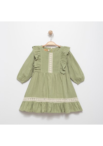 Kız Çocuk Dantel Detaylı Elbise