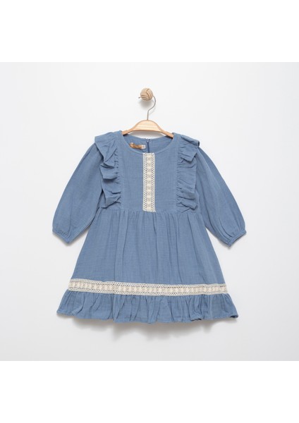 Kız Çocuk Dantel Detaylı Elbise