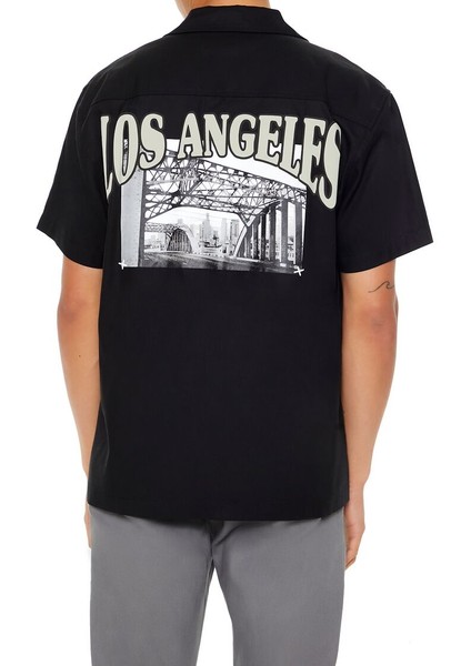 Baskılı Kısa Kollu Gömlek