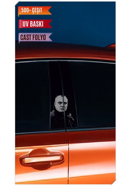 Araç Kapı Direk Kaplama Folyosu Çakır Desenli (Sağ Sol Takım) Uyumlu (2 Adet) - 22X50 cm