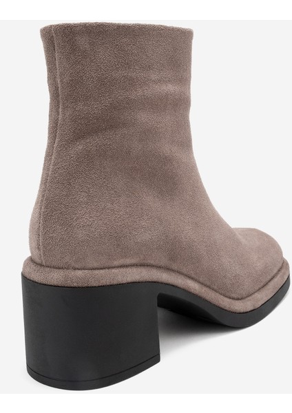 Junae Vizon Süet Hakiki Deri Kadın Kalın Topuklu Bot indirimleri