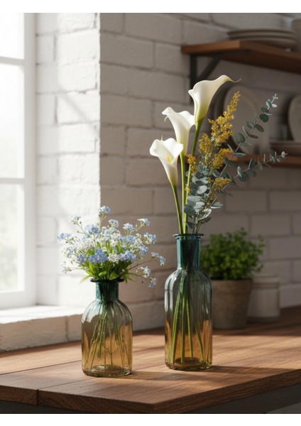 Varmatint | 2 'li Minimalist Dekor Çok Renkli Cam Vazo fiyatları