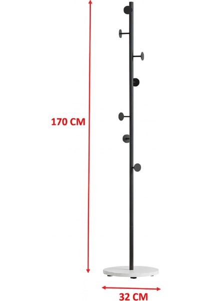 Metal Ayaklı Askılık Elbise Askısı Portmanto (Beyaz-Siyah) indirimleri