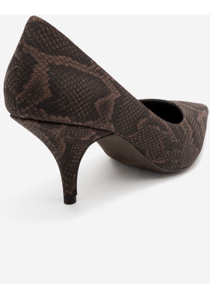 Marcus Kahverengi Desenli Kadın Topuklu Ayakkabı indirimleri