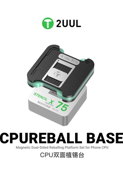 2uul BH17 Cpu Reball Taban Manyetik Çift Taraflı Bga Reballing Platform Seti iPhone / Android Için