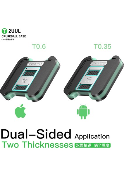 2uul BH17 Cpu Reball Taban Manyetik Çift Taraflı Bga Reballing Platform Seti iPhone / Android Için fiyatları