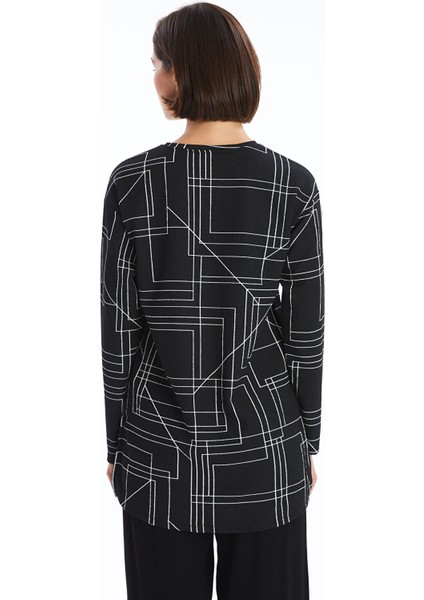 Yeni Sezon Bisiklet Yaka Desenli Kadın Tunik fırsatları