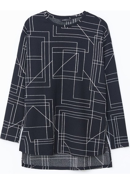 Yeni Sezon Bisiklet Yaka Desenli Kadın Tunik indirimleri