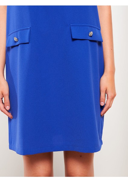 Yeni Sezon Bisiklet Yaka Düz Kısa Kollu Elbise fırsatları