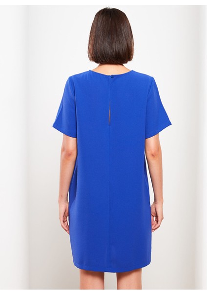 Yeni Sezon Bisiklet Yaka Düz Kısa Kollu Elbise indirimleri