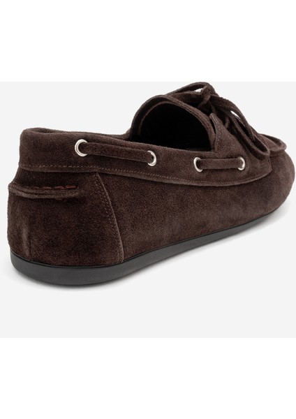 Serelıs Kahverengi Süet Hakiki Deri Bağcıklı Kadın Loafer Ayakkabı indirimleri