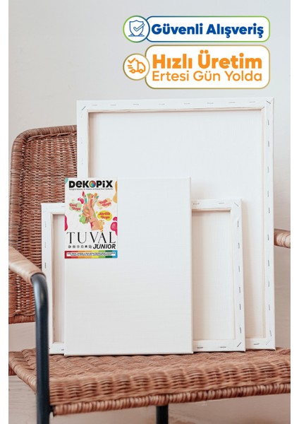 25X30CM Dikdörtgen Arkadan Zımbalı Premium Hazır Tuval Boş Tuval Tablo Boş Kanvas Tablo indirimleri