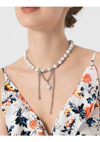 Havlit Taşlı Zincir Detaylı Kolye fırsatları