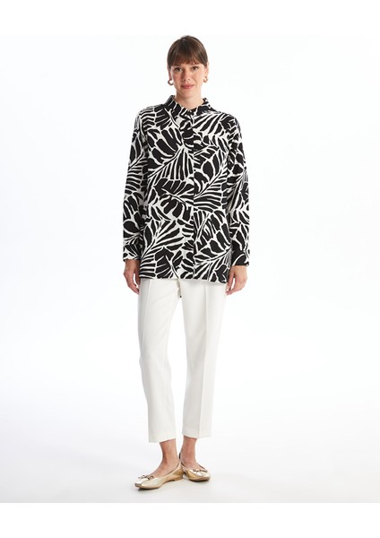 Yeni Sezon Hakim Yaka Desenli Uzun Kollu Kadın Tunik fiyatları