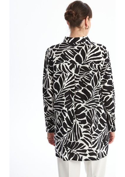 Yeni Sezon Hakim Yaka Desenli Uzun Kollu Kadın Tunik fırsatları