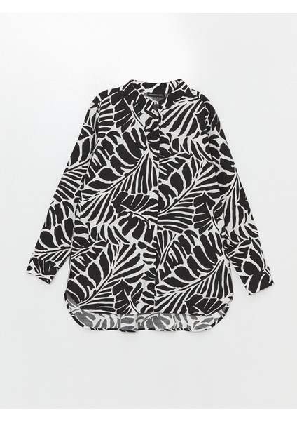 Yeni Sezon Hakim Yaka Desenli Uzun Kollu Kadın Tunik indirimleri