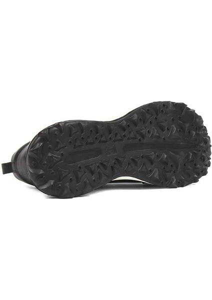 Erkek Siyah Bağcıklı Kalın Tabanlı Deri Sneaker