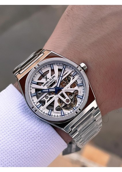 Otomatik Mehtap ve Güneş Kadranlı Bileklik Hediyeli 3 Atm Erkek Kol Saat FDK.14268.K1 modelleri