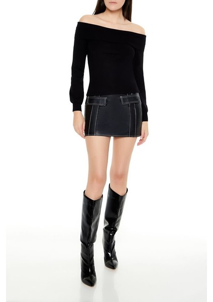 Vücuda Oturan Omuz Açık Kazak fırsatları