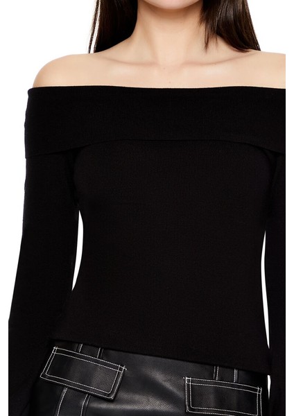 Vücuda Oturan Omuz Açık Kazak indirimleri