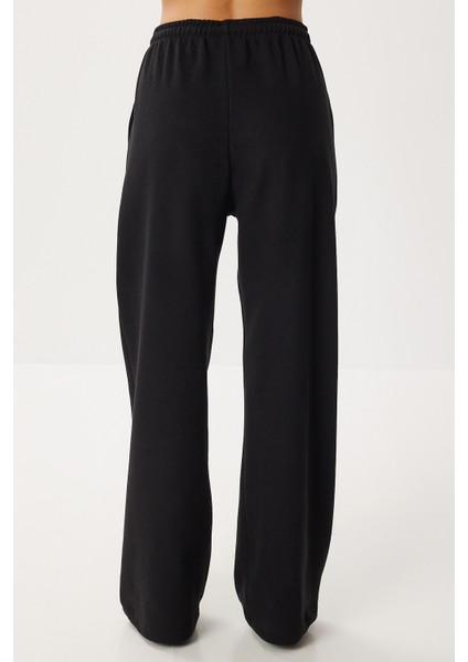 Çok Yumuşak Dokulu Selanik Eşofman Altı LUB0063 Siyah fırsatları