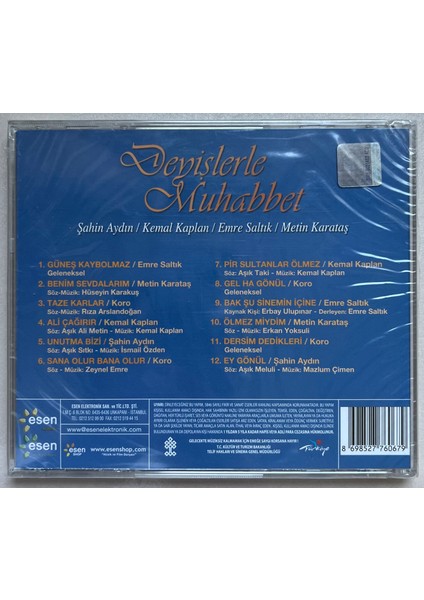 Deyişlerle Muhabbet Şahin Aydın/kemal Kaplan/emre Saltuk CD (Jelatinli Sıfır Orijinal Dönem Baskı Cd) fiyatları