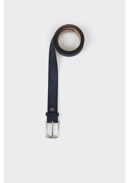 Lacivert Deri Erkek Kemer