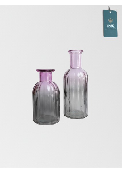 Fjordhue | 2 'li Minimalist Dekor Çok Renkli Cam Vazo fiyatları